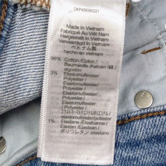 Madewell The Perfect Vintage Jeans Medium Blue Denim Raw Hem High Rise Cotton 25 - Picture 13 of 16